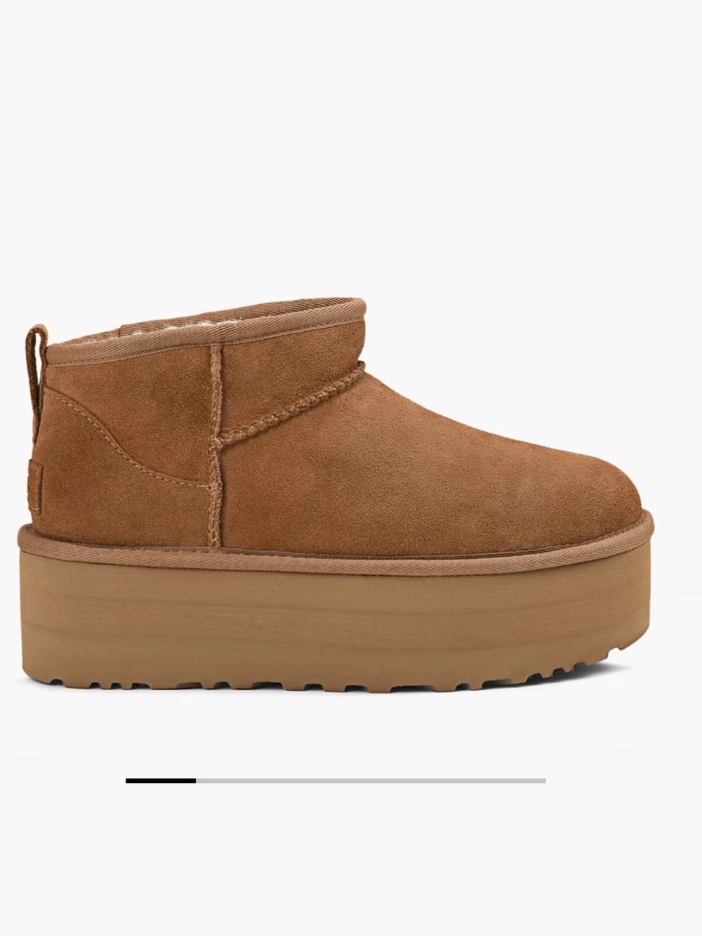 UGG Platform Mini Boot in Chestnut Suede size 8